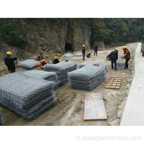 Galvanizzata Gabion Box Messa di filo esagonale